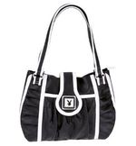 Grand Sac épaule Playboy Independent Noir-Blanc