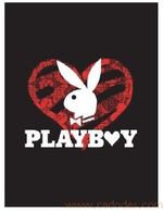 Plaid playboy glitter coeur noir