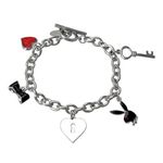 Bracelet Playboy bréloque bunny et coeur